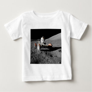 Astronaut on Moon Rover During Apollo 17 Mission Baby T-Shirt