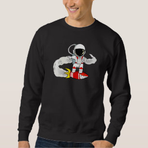 Astronaut On Rocket Sweatshirt