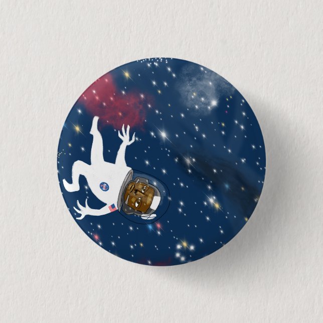 Astronaut on Spacewalk 3 Cm Round Badge (Front)