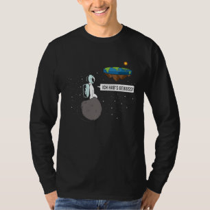 Astronaut on the Moon Flat Earth Society Flat Eart T-Shirt
