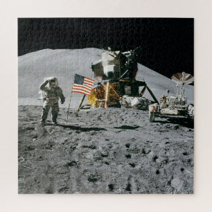 Astronaut on The Moon Jigsaw Puzzle