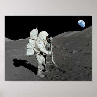 Astronaut on the Moon Poster
