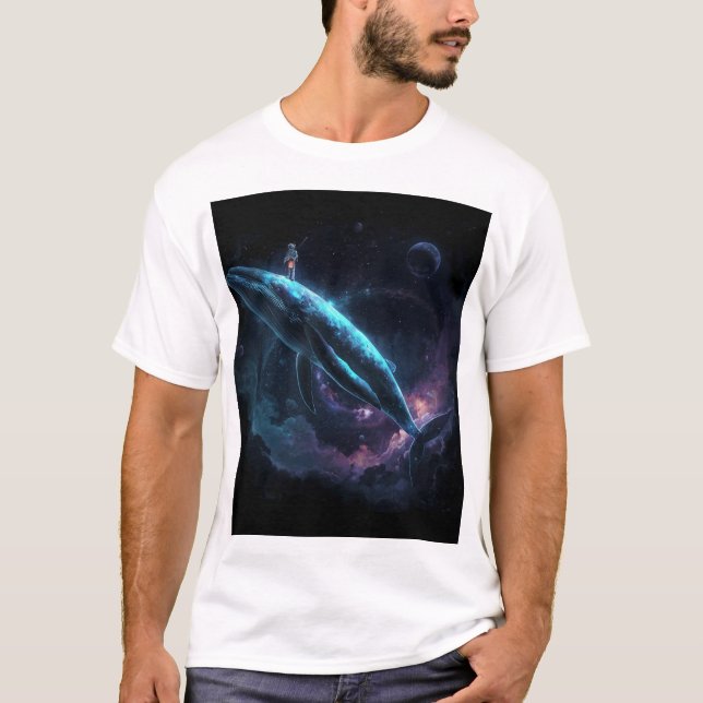 Astronaut on whale T-Shirt (Front)