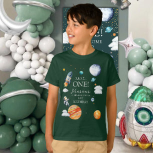 Astronaut One Birthday Space T-Shirt