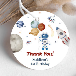 Astronaut Outer Space  Birthday Party Favour Tags