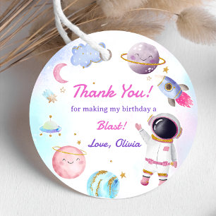 Astronaut Outer Space  Birthday Party Favour Tags