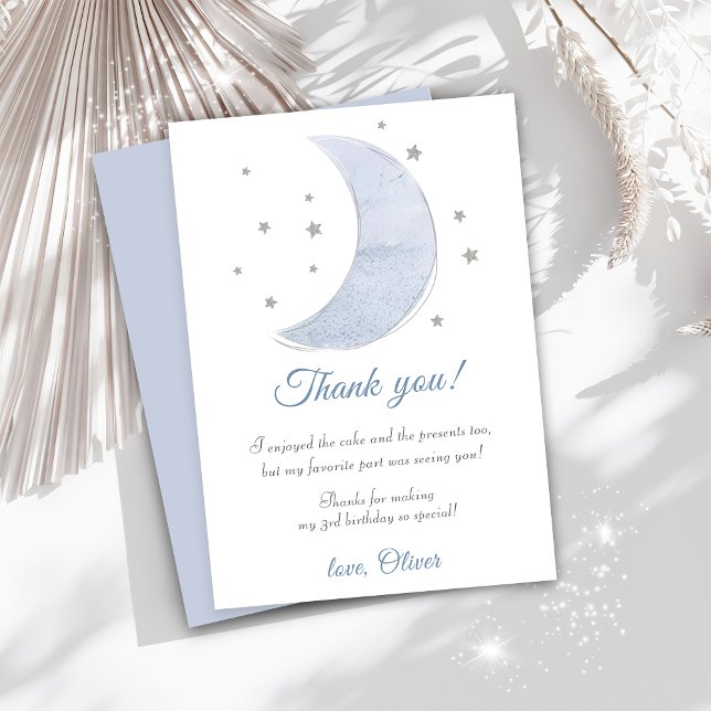 Astronaut Outer Space Birthday Thank You Card (Creator Uploaded)