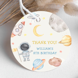 Astronaut Outer Space Birthday Thank You Favour Ta Tags