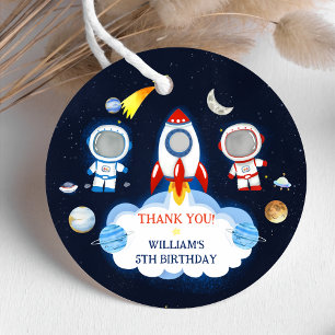 Astronaut Outer Space Birthday Thank You Favour Ta Tags
