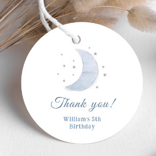 Astronaut Outer Space Birthday Thank You Favour Tags