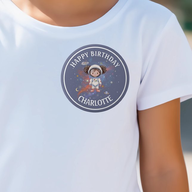 Astronaut Outer Space Boy Birthday 10 Cm Round Badge (Creator Uploaded)
