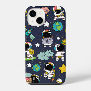 Astronaut Outer Space Cartoon iPhone 14 Case