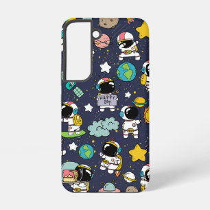 Astronaut Outer Space Cartoon Samsung Galaxy Case