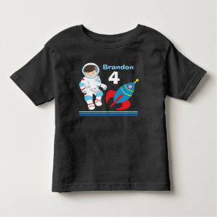 Astronaut Outer Space Cool Custom Birthday Boy Toddler T-Shirt