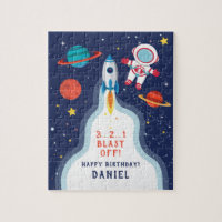 Astronaut Outer Space Rocket Ship Jigsaw Puzzle