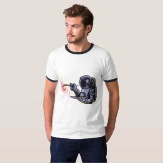 Astronaut Paint in Space Sticker T-Shirt