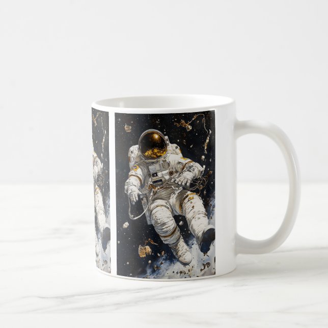 Astronaut Painting Coffee Mug (Right)