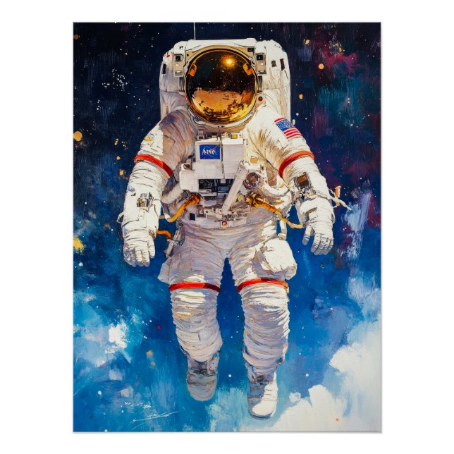 Astronaut Painting Poster (Front)
