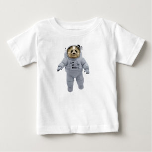 Astronaut Panda Floating in Space Station Baby T-Shirt