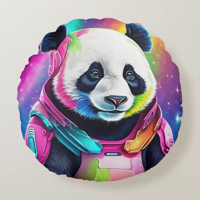 Astronaut Panda Round Cushion (Front)