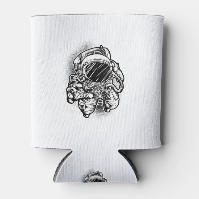 Astronaut Pattern Can Cooler (Front)