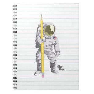 Astronaut Pencil and Paper Notebook