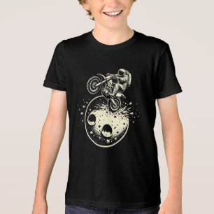 Astronaut Performing a Wheelie on Mars Tri-Blend Shirt