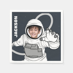 Astronaut Photo Birthday Personalized Napkin