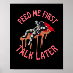 Astronaut Pizza Poster