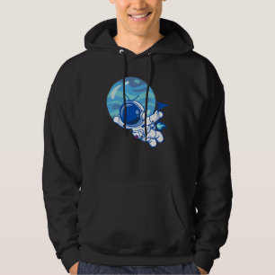 Astronaut Planet And Flag Hoodie