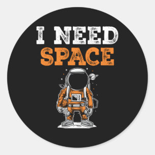 Astronaut Planet Spaceship Galaxy Cosmonaut Classic Round Sticker
