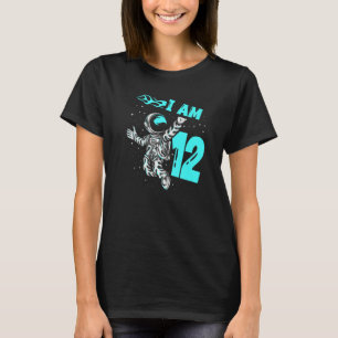 Astronaut  Planet Spaceship Happy 12th Birthday T-Shirt