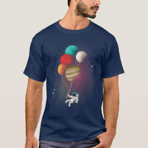 Astronaut Planets Balloons Space Astronomy Univers T-Shirt