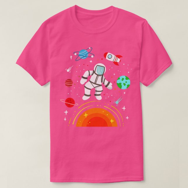 Astronaut Planets Outer Space 1 T-Shirt (Design Front)