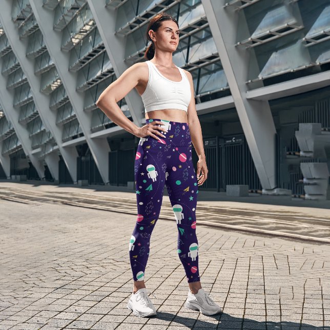 Astronaut Planets Rockets Capri Leggings (Creator Uploaded)