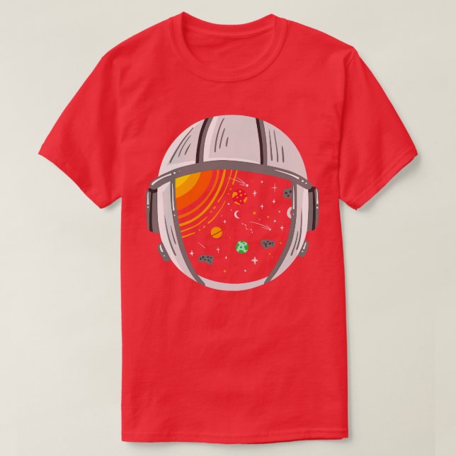 Astronaut Planets Space T-Shirt (Design Front)
