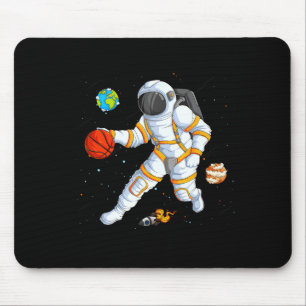 Astronaut Play Basketball In Space Men Boys Mouse Pad