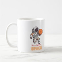 Astronaut playing basketball in Space Mug