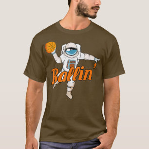 Astronaut Playing Basketball T-Shirt