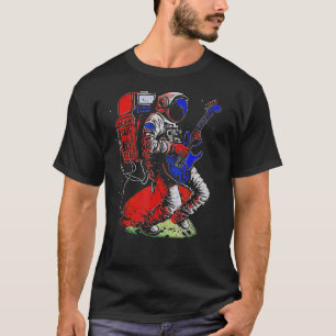 Astronaut playing electric guitar in space Astron T-Shirt