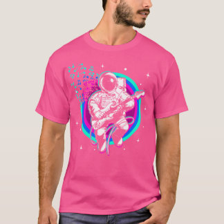 Astronaut Playing Electric Guitar In Space. T-Shirt