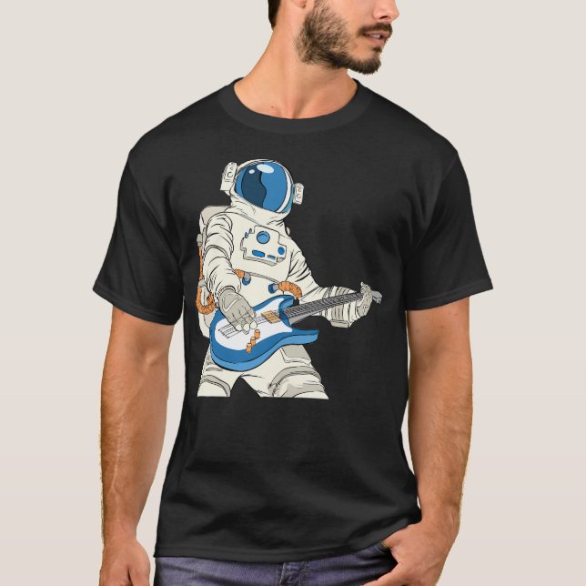Astronaut Playing Guitar T-Shirt (Front)
