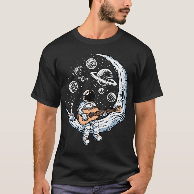 Astronaut Playing Guitar T-Shirt (Front)