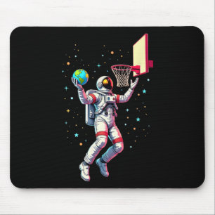 Astronaut Playing Sketll Planets Outer Space 1 Mouse Pad