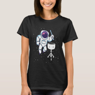 Astronaut Playing Snare Percussion Snare Drummer T-Shirt