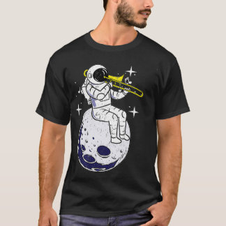 Astronaut Playing Trombone Vintage  T-Shirt