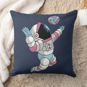 Astronaut Playing Volleyball in Space Cushion