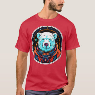 Astronaut Polar Bear Funny Cosmic Space Animals T-Shirt