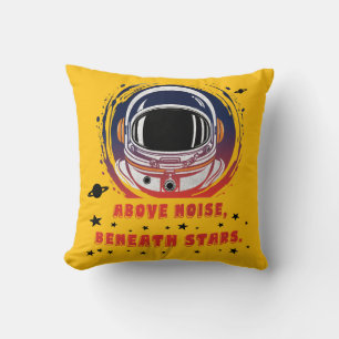 Astronaut Portrait – Cosmic Space Throw Pillow