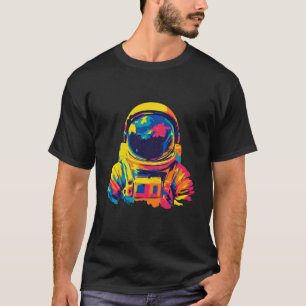Astronaut Portrait Watercolour Art Painting T-Shirt